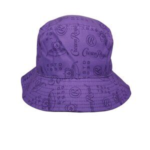 Crown Royal Purple Bucket Hat Branded All Over Graphic Boonie Unisex